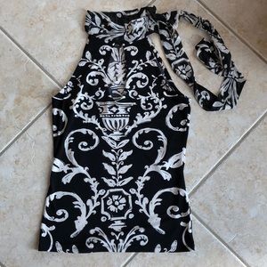 WHBM tie neck tank top